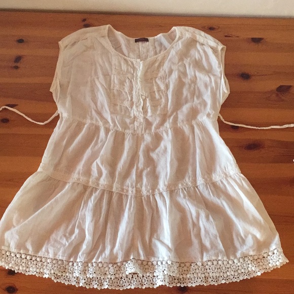 Wrap London Tops - Wrap London sheer white tunic